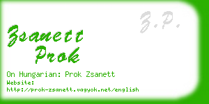 zsanett prok business card